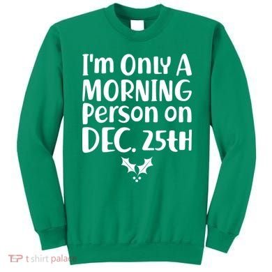 I'm Only A Morning Person on Dec 25th Christmas Sweatshirt