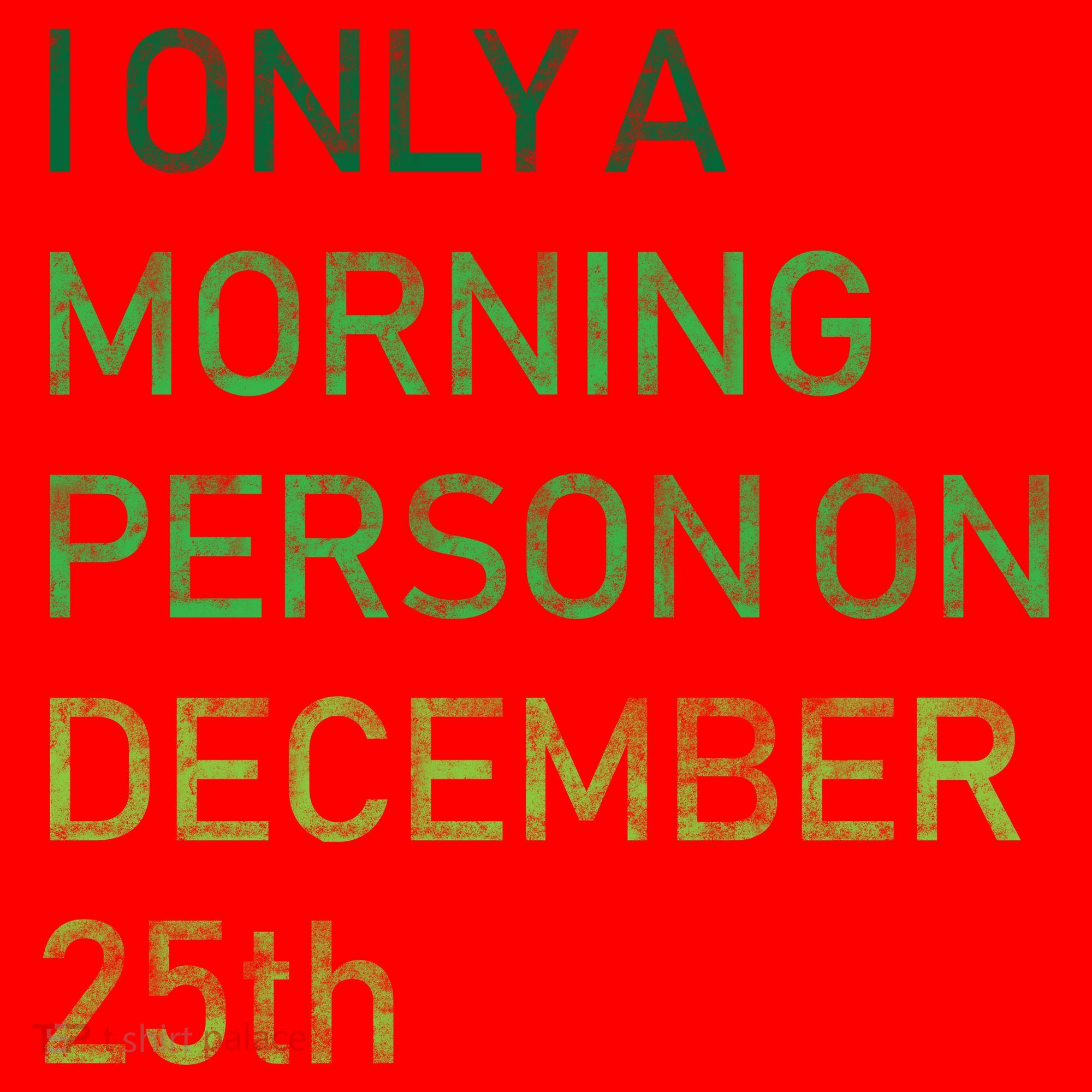 I'm Only A Morning Person On December 25 Santa Hat