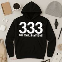I'm Only Half Evil Hoodie thumb 3