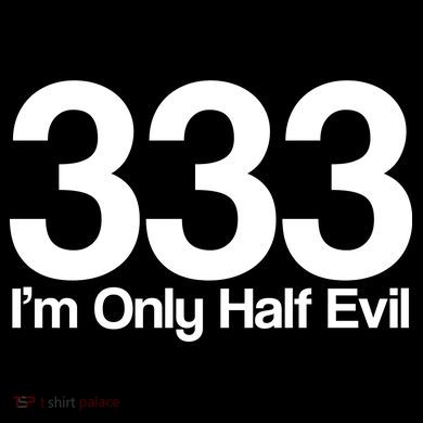 I'm Only Half Evil V-Neck T-Shirt