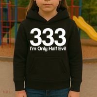 I'm Only Half Evil Kids Hoodie thumb 3