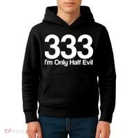 I'm Only Half Evil Kids Hoodie thumb 4
