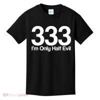 I'm Only Half Evil Kids T-Shirt thumb 0