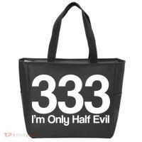 I'm Only Half Evil Tote Bag thumb 0