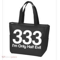I'm Only Half Evil Tote Bag thumb 3