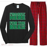 I'm Only Here For The Beer St Patricks Funny Long Sleeve Pajama Set thumb 0