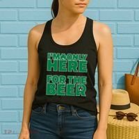 I'm Only Here For The Beer St Patricks Funny Women's Tank Top thumb 2