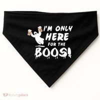 I'm Only here For The Boos! Ghost USA-Made Doggie Bandana thumb 0