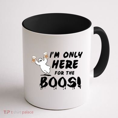 I'm Only here For The Boos! Ghost Coffee Mug back