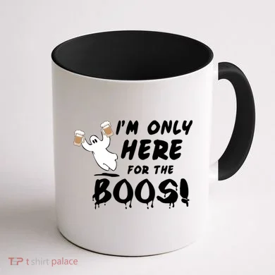 I'm Only here For The Boos! Ghost Coffee Mug back