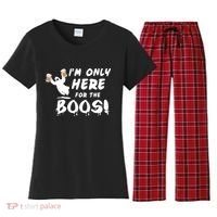 I'm Only here For The Boos! Ghost Women's Flannel Pajama Set thumb 0