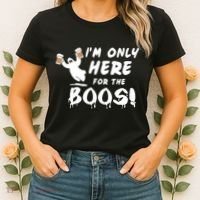 I'm Only here For The Boos! Ghost Women's T-Shirt thumb 2