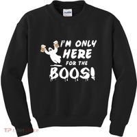 I'm Only here For The Boos! Ghost Kids Sweatshirt thumb 0