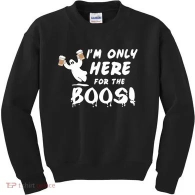 I'm Only here For The Boos! Ghost Kids Sweatshirt