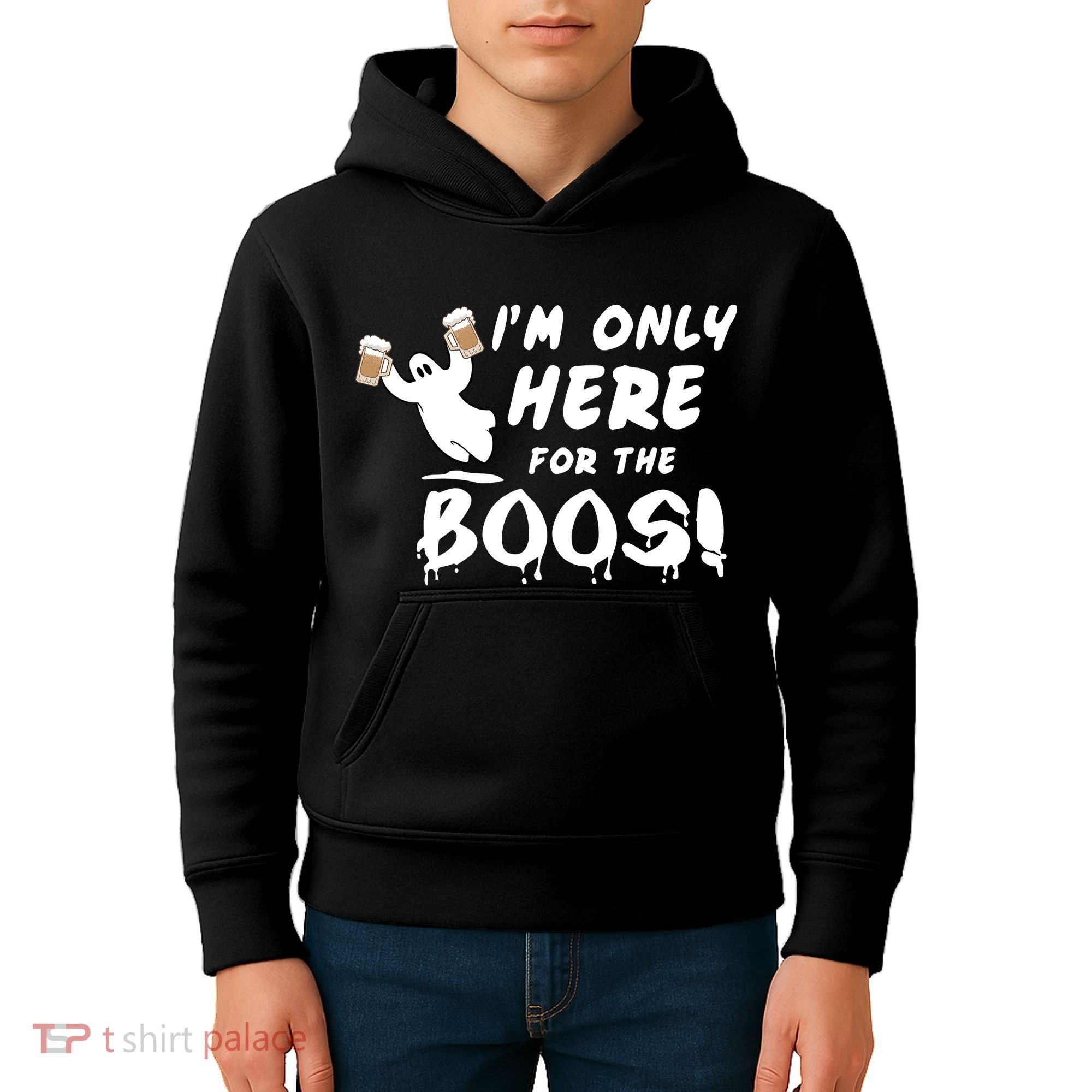 I'm Only here For The Boos! Ghost Kids Hoodie
