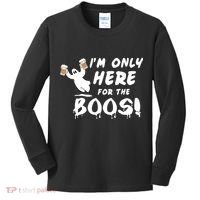 I'm Only here For The Boos! Ghost Kids Long Sleeve Shirt thumb 0