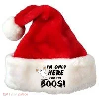 I'm Only here For The Boos! Ghost Santa Hat thumb 0