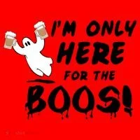 I'm Only here For The Boos! Ghost Santa Hat thumb 1