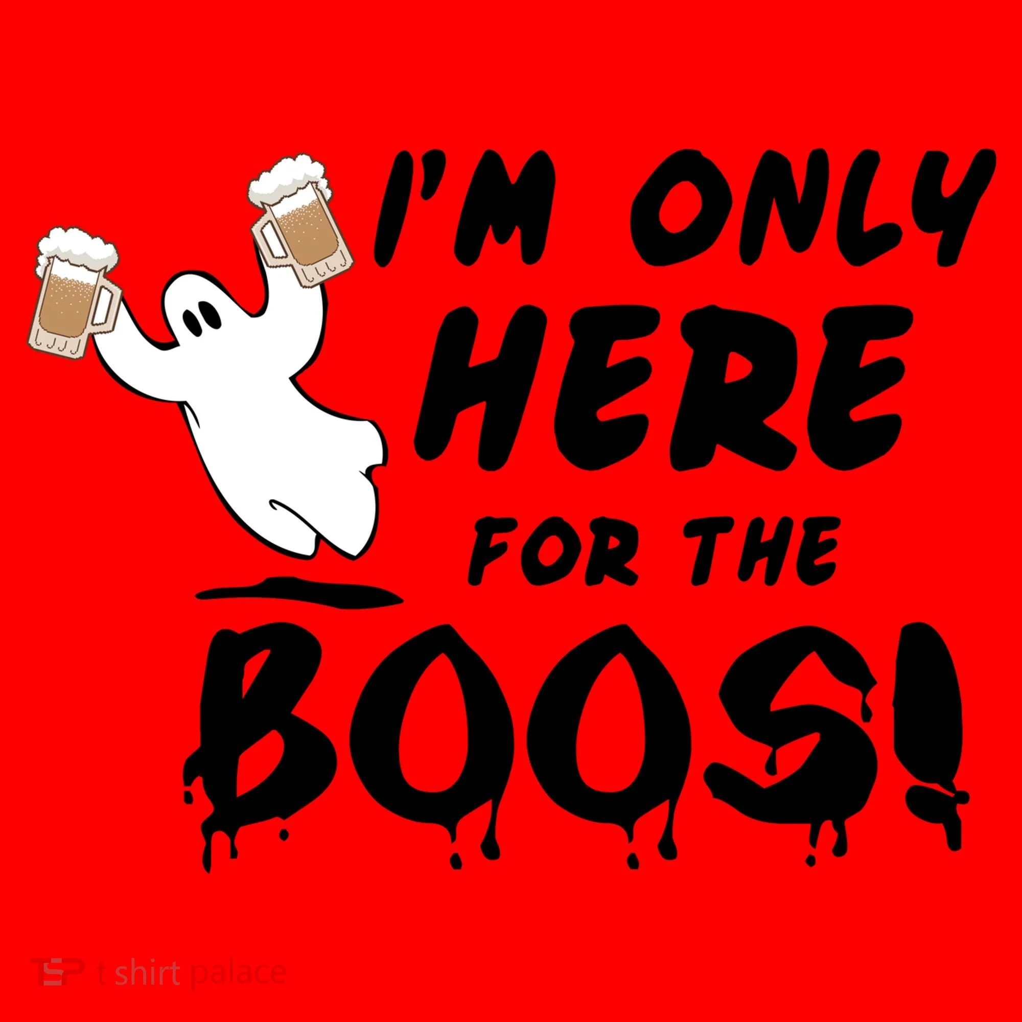 I'm Only here For The Boos! Ghost Santa Hat