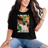 I'm Only Here for the Booze Beer Pug St. Patrick's Day Comfort Colors T-Shirt thumb 0