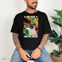 I'm Only Here for the Booze Beer Pug St. Patrick's Day Comfort Colors T-Shirt thumb 3