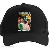 I'm Only Here for the Booze Beer Pug St. Patrick's Day Five-Panel Snapback Cap thumb 0