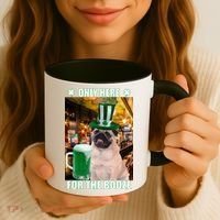 I'm Only Here for the Booze Beer Pug St. Patrick's Day Coffee Mug thumb 3