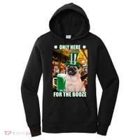 I'm Only Here for the Booze Beer Pug St. Patrick's Day Women's Hoodie thumb 0