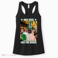 I'm Only Here for the Booze Beer Pug St. Patrick's Day Women's Tank Top thumb 0