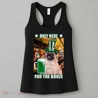 I'm Only Here for the Booze Beer Pug St. Patrick's Day Women's Tank Top thumb 3