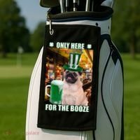 I'm Only Here for the Booze Beer Pug St. Patrick's Day Golf Towel thumb 2