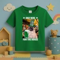 I'm Only Here for the Booze Beer Pug St. Patrick's Day Toddler T-Shirt thumb 3
