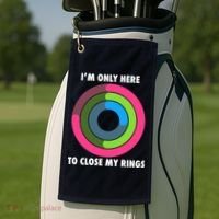 I'm Only Here To Close My Rings Golf Towel thumb 2