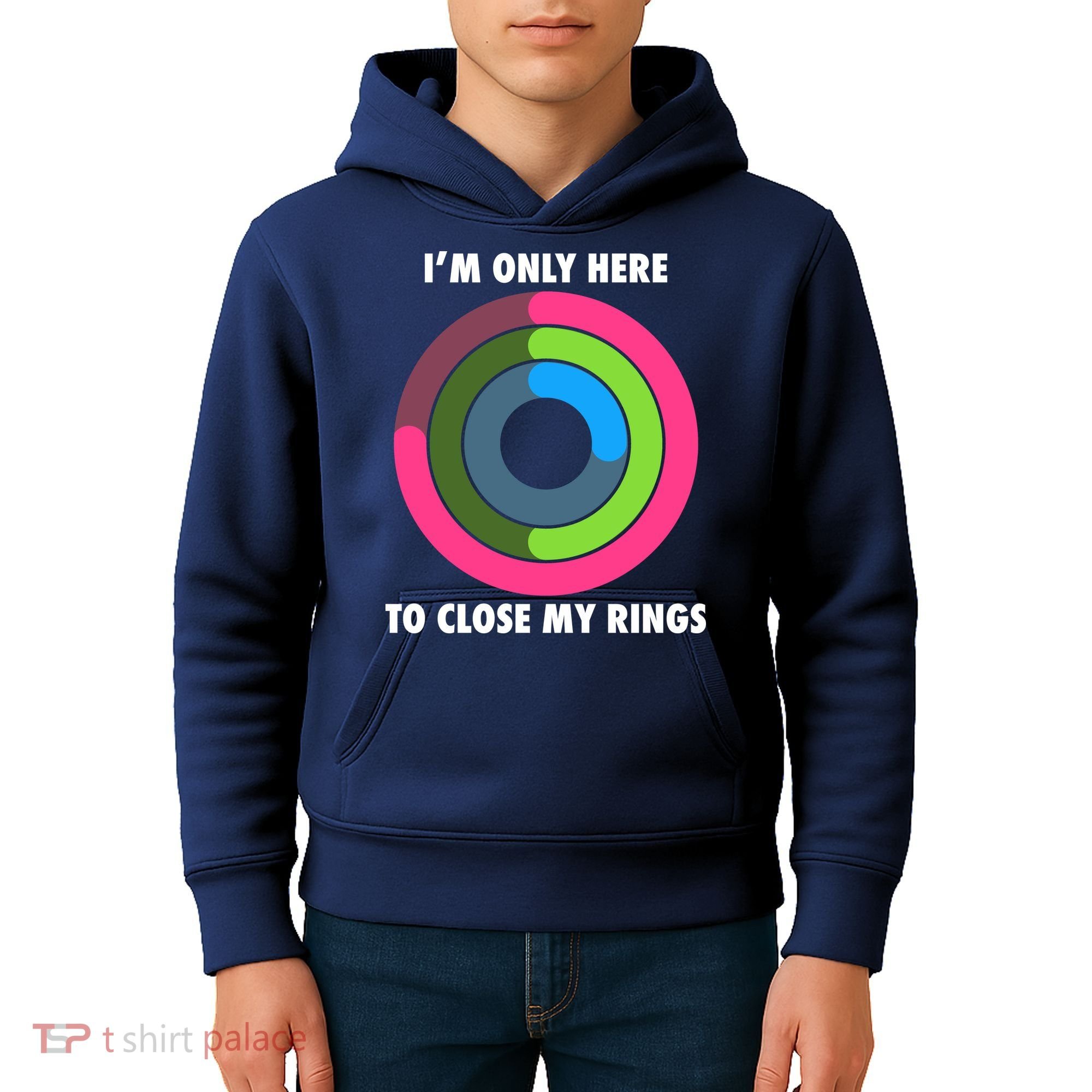 I'm Only Here To Close My Rings Kids Hoodie