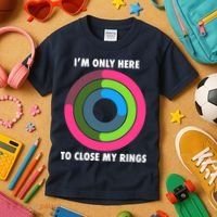 I'm Only Here To Close My Rings Kids T-Shirt thumb 3