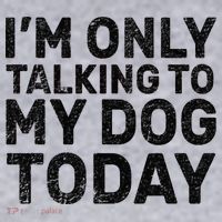 I'm Only Talking To My Dog Today Women's Racerback Cropped Tank thumb 2