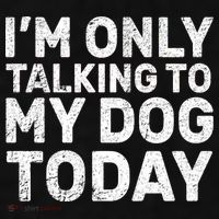 I'm Only Talking To My Dog Today Ladies PosiCharge Tri-Blend Wicking Tank thumb 2