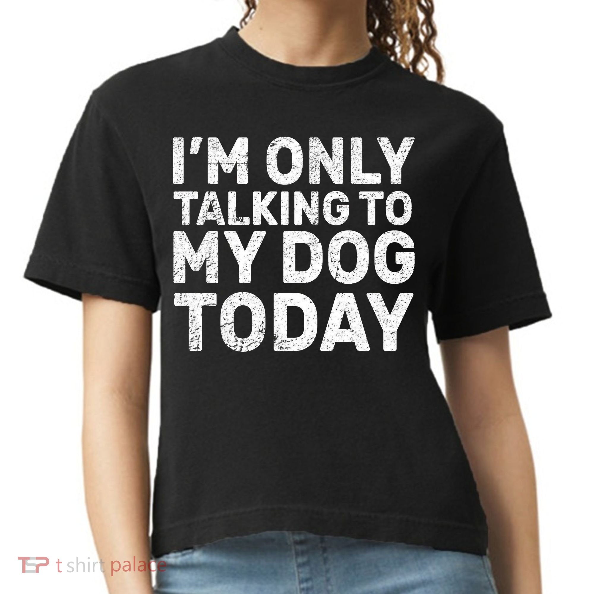 I'm Only Talking To My Dog Today Comfort Colors Boxy T-Shirt