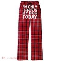 I'm Only Talking To My Dog Today Women's Flannel Plaid Pajama Pants thumb 0
