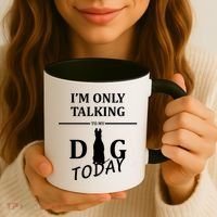 I'm Only Talking To My Dog Today Funny Coffee Mug thumb 3