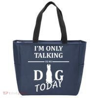 I'm Only Talking To My Dog Today Funny Tote Bag thumb 0