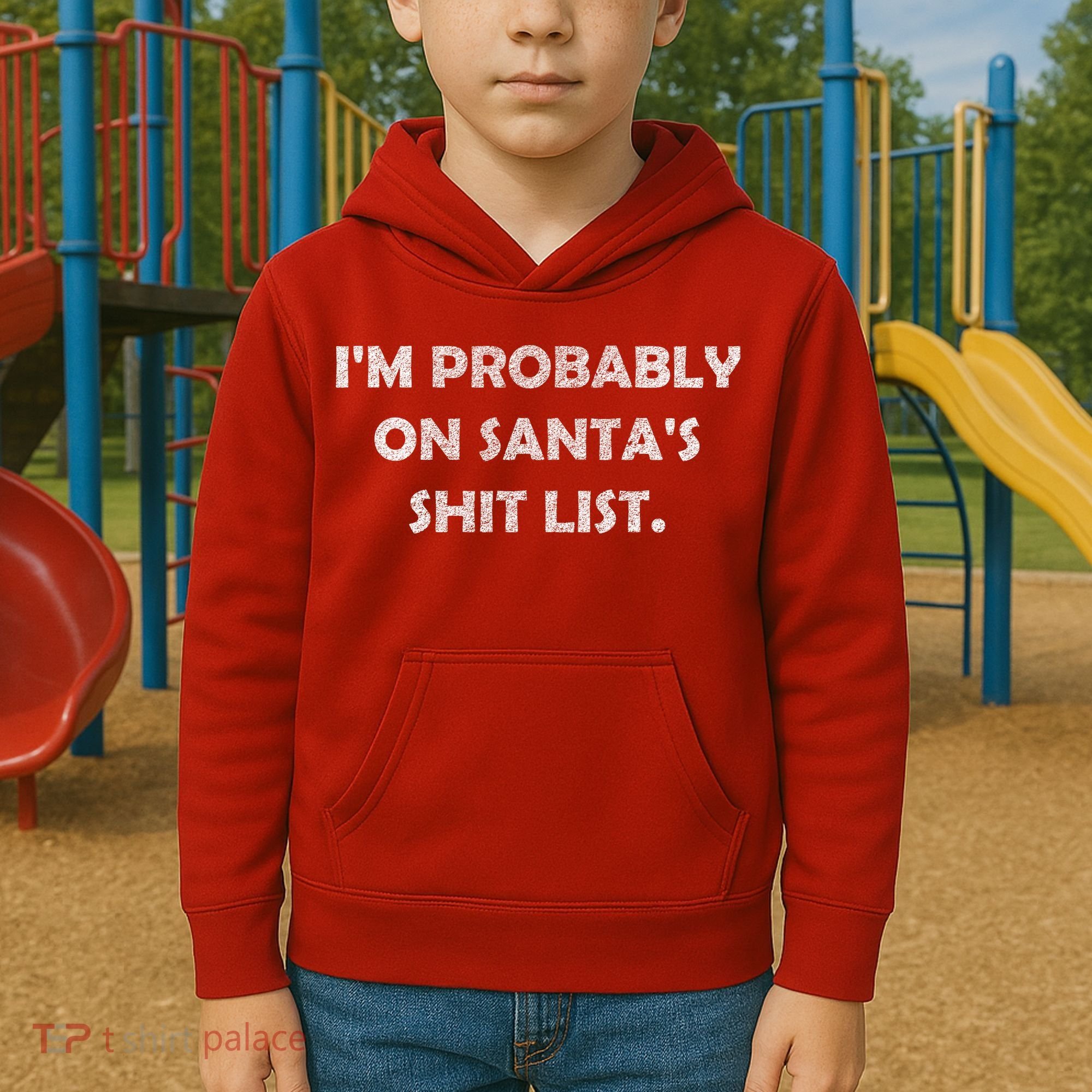 I'm Probably On Santa's Shit List Kids Hoodie