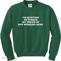 I'm Quitting To Pursue My Dream Of Not Working Here Kids Sweatshirt thumb 0