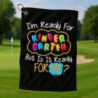 I'm Ready Kids First Day Of Kindergarten Golf Towel thumb 1