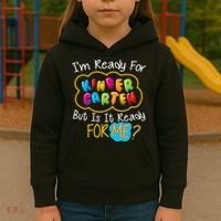 I'm Ready Kids First Day Of Kindergarten Kids Hoodie thumb 3