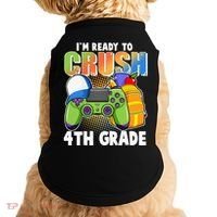I'm Ready To Crush 4th Grade Video Gamer Doggie Tank thumb 0