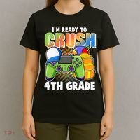 I'm Ready To Crush 4th Grade Video Gamer T-Shirt thumb 4