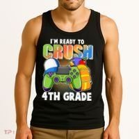 I'm Ready To Crush 4th Grade Video Gamer Tank Top thumb 3