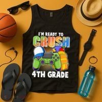 I'm Ready To Crush 4th Grade Video Gamer Tank Top thumb 4