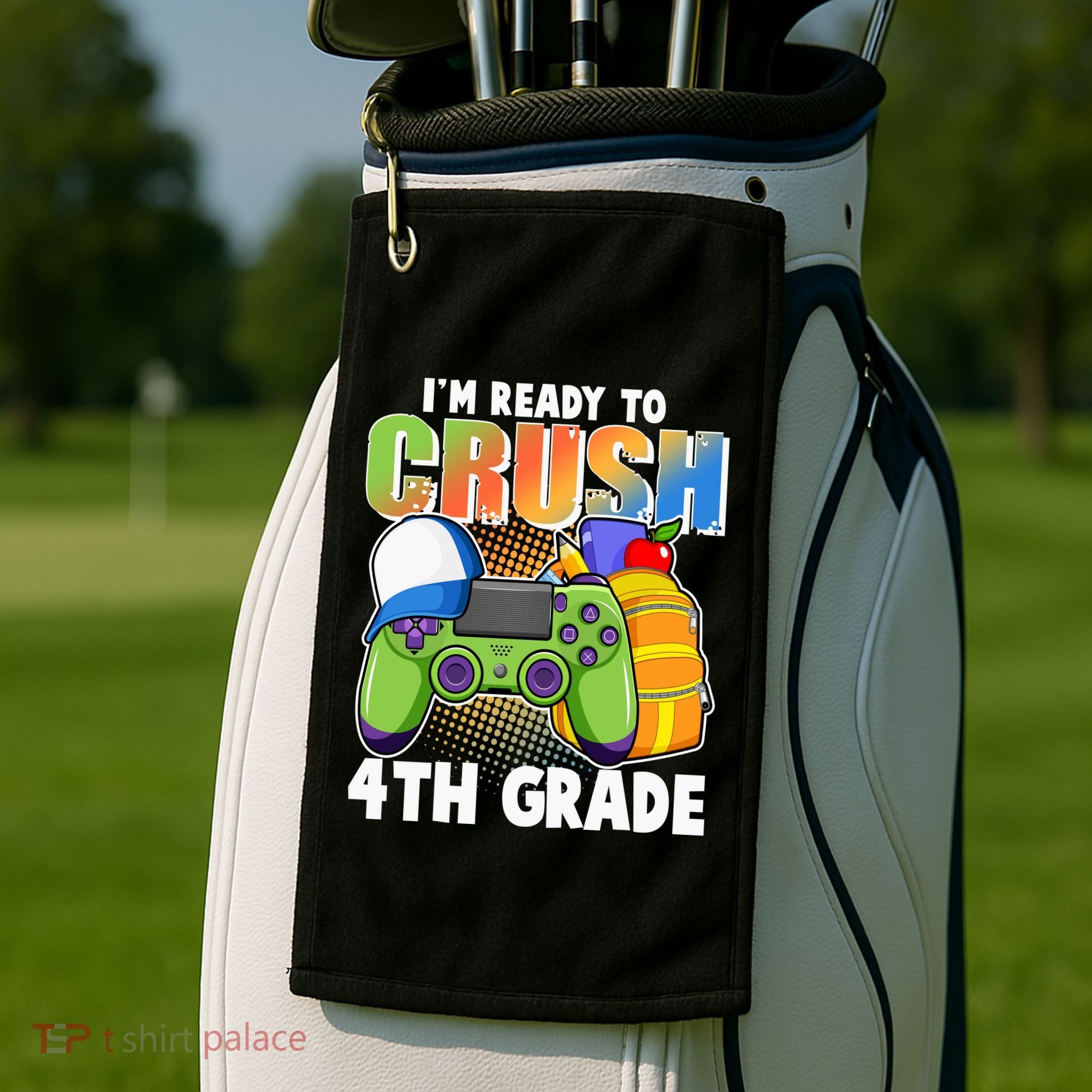 I'm Ready To Crush 4th Grade Video Gamer Golf Towel